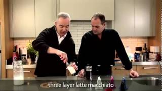 aerolatte  milk frother makes three layer caffè latte macchiato [upl. by Hsina958]