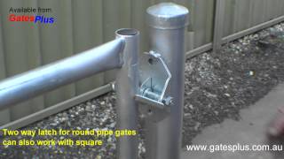 Gate Latch 2 way for round pipe and square [upl. by Elorac365]