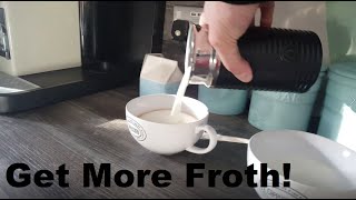 How to Get More Froth from Your Nespresso Coffee Aeroccino  Nespresso tips and help [upl. by Noseaj]