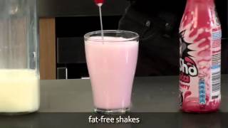 How to make a fat free milkshake using an aerolatte milk frother [upl. by Demetris]