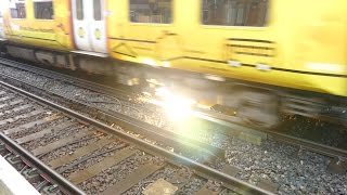 Merseyrail 507 009 making arcs at Birkdale station [upl. by Circosta]