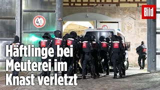 Gefängnismeuterei Polizei stürmt Knast in Thüringen  JVA Untermaßfeld [upl. by Kcirdorb]